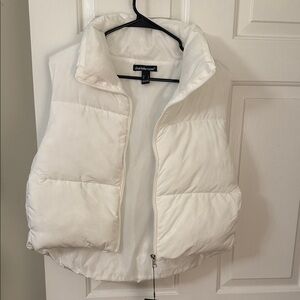 Women's White Puffer Vest